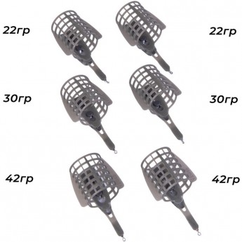 Набор пластиковых фидерных кормушек FEEDER CONCEPT M1 ОЗЕРО 6шт.